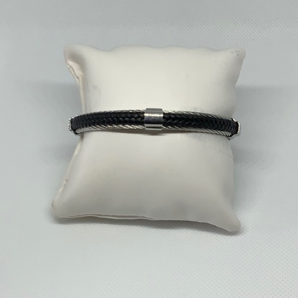 Leather Stainless Steel Men’s Bracelet